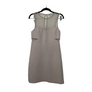 Express Dress Women’s Size 4 Bodycon Dress Nude Sleeveless Mini Mesh Y2K